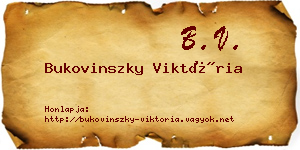 Bukovinszky Viktória névjegykártya